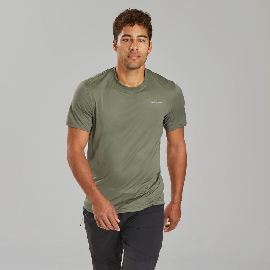 Men's Hiking Synthetic Short-Sleeved T-Shirt MH100