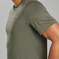 Men's Hiking Synthetic Short-Sleeved T-Shirt MH100