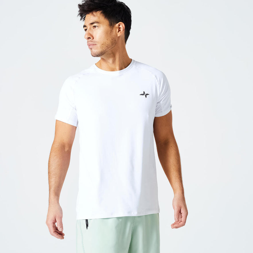 Men's Crew Neck Breathable Essential Fitness T-Shirt - White